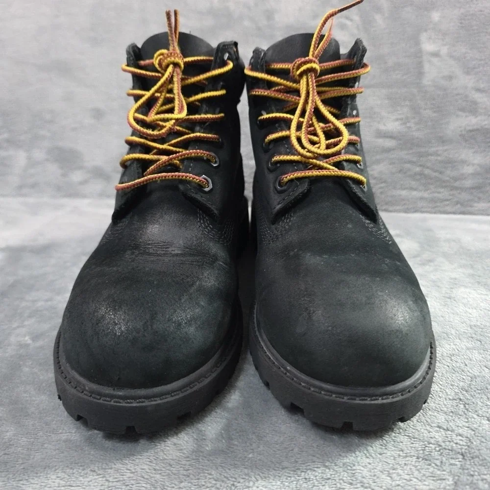Timberland Premium Black Leather Boot US Size 1 M 12707 Youth‎